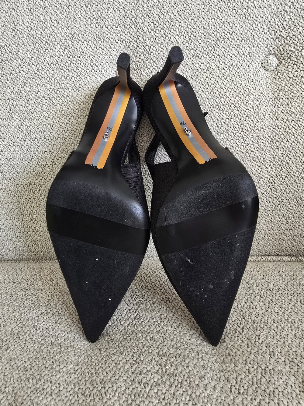 NIB Sam Edelman Black Slingback Pointed-Toe Stiletto Pumps. Size 7.5 - Picture 7 of 10